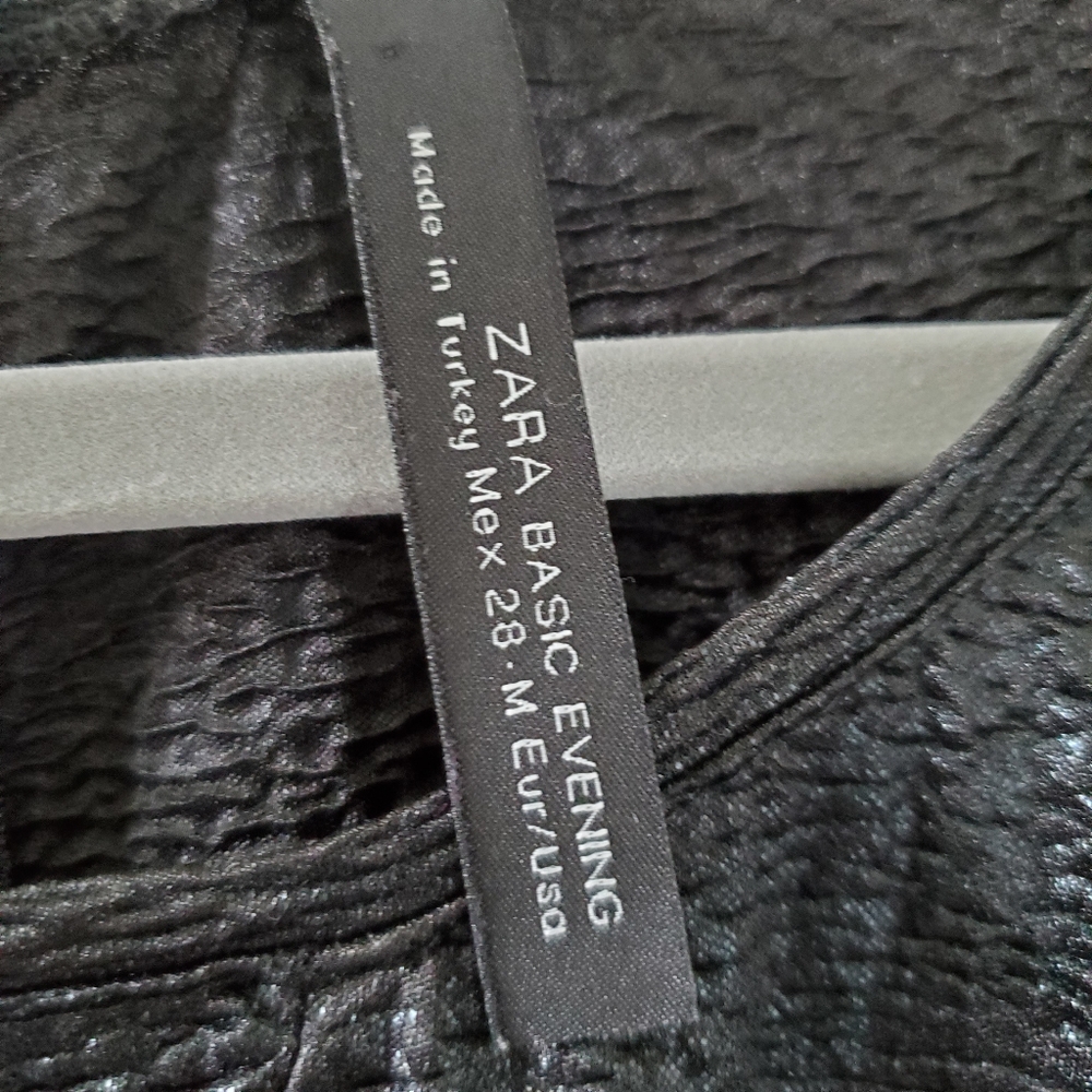 Zara Basic Evening Textured Shimmer Effect Tunic - image 7